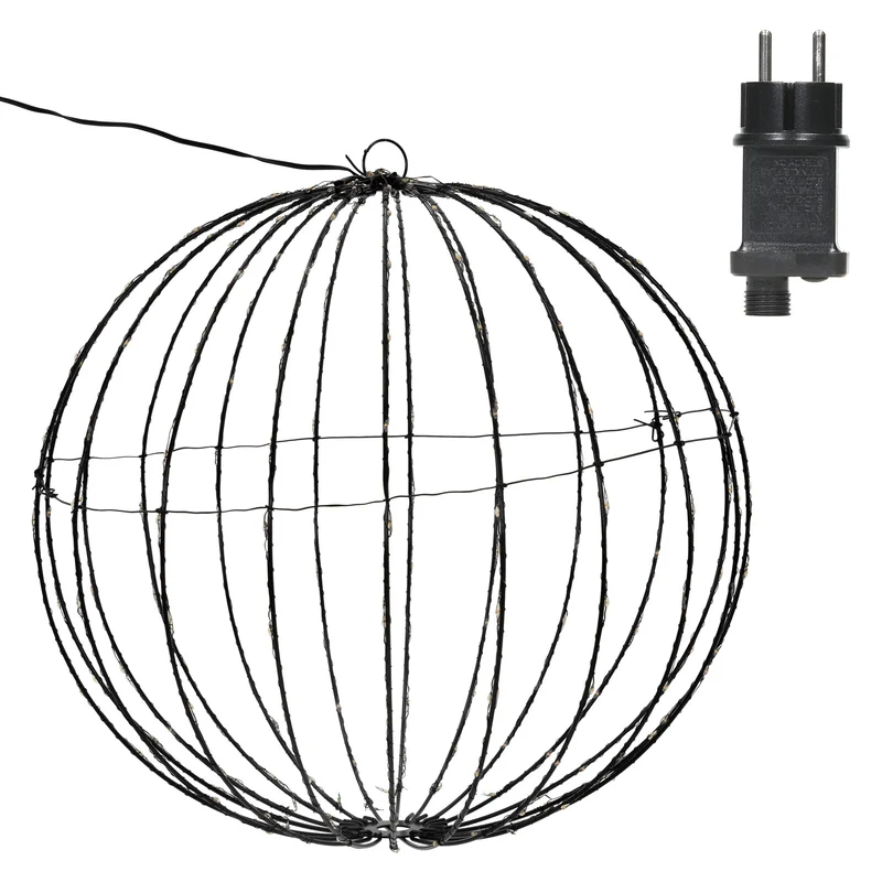 LED Leuchtkugel Ø 40cm mit 240 LEDs extra Warmweiß aus Metall
