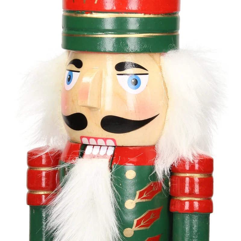 Nussknacker Soldat mit rotem Hut und Säbel 38 cm aus Holz