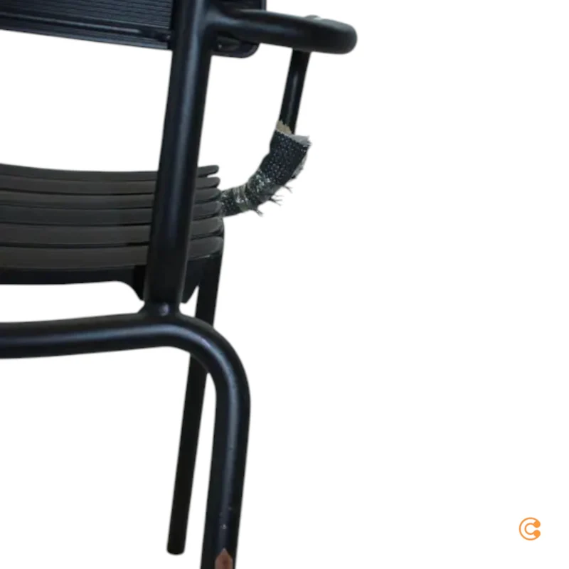 B-Ware HOUE Alua Armlehnstuhl Stuhl Gartensitz schwarz stapelbar Möbel SIEHE TEXT/FOTO