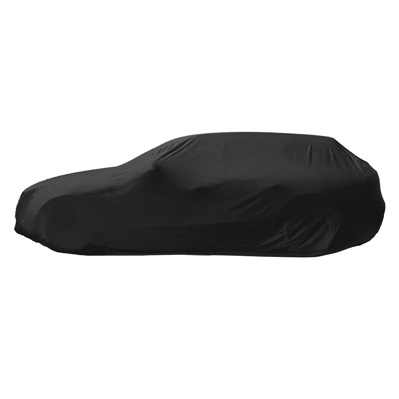 Autoabdeckung Indoor für Kombis und Vans 533x178x119 cm Schwarz aus Stretch Satin