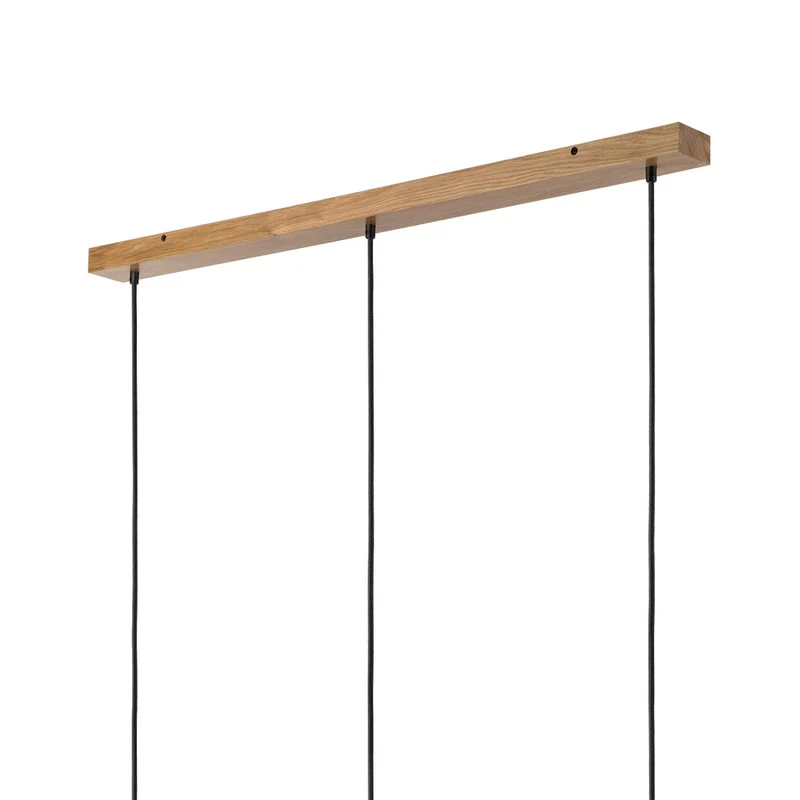 B-Ware Lamkur Pendelleuchte Hängeleuchte Harmony Opalglas Eiche Dreiflammig LED E27