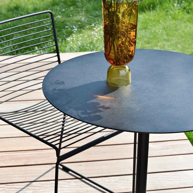 B-Ware HAY Hee Stuhl schwarz pulverbeschichtet Lehnstuhl Stahl Outdoor SIEHE TEXT/FOTO