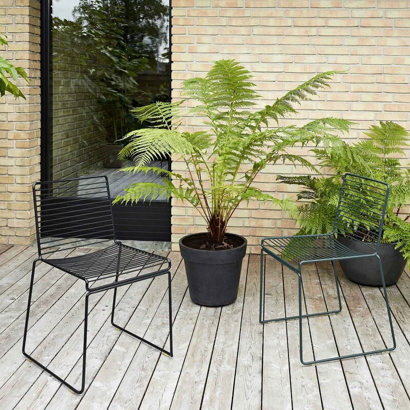 B-Ware HAY Hee Stuhl schwarz pulverbeschichtet Lehnstuhl Stahl Outdoor SIEHE TEXT/FOTO