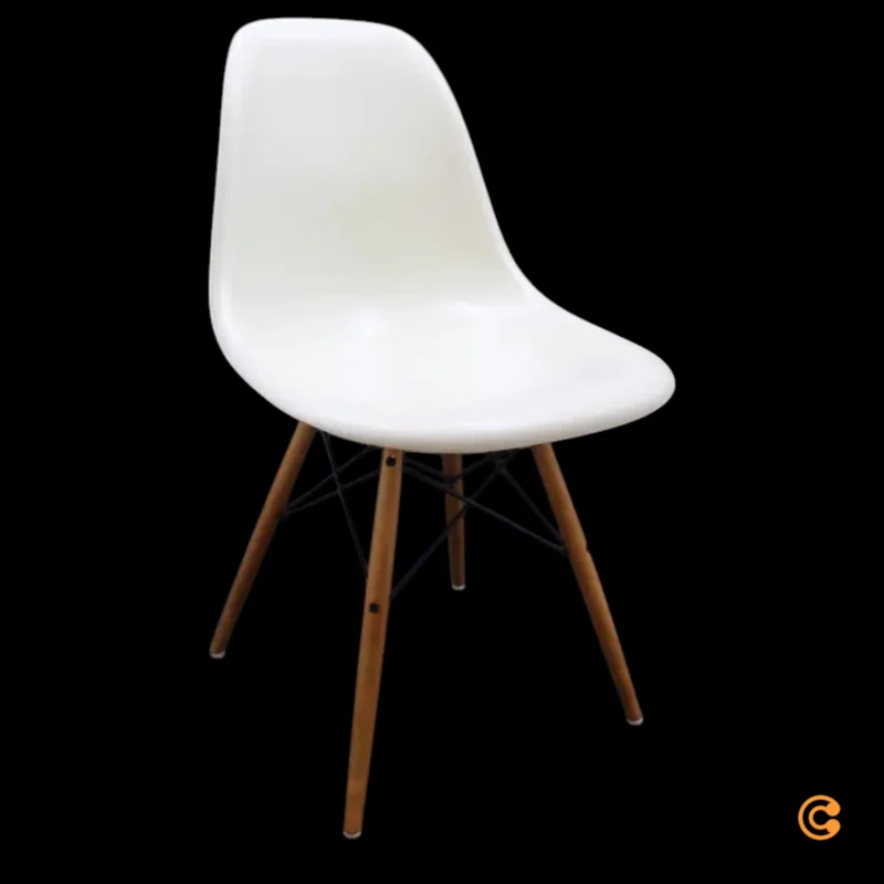 B-Ware Vitra Eames Fiberglass Side Chair DSW Ahorn gelb Eames parchment SIEHE TEXT/FOTO