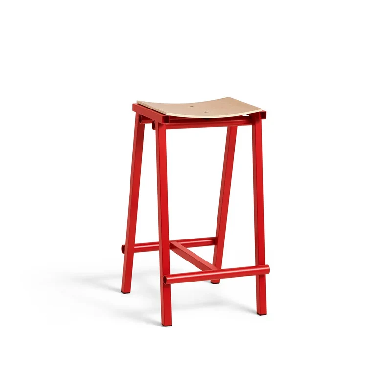 B-Ware HAY Taburete 8 Barhocker Hocker Eiche signalrot niedrig 65cm SIEHE TEXT/FOTO