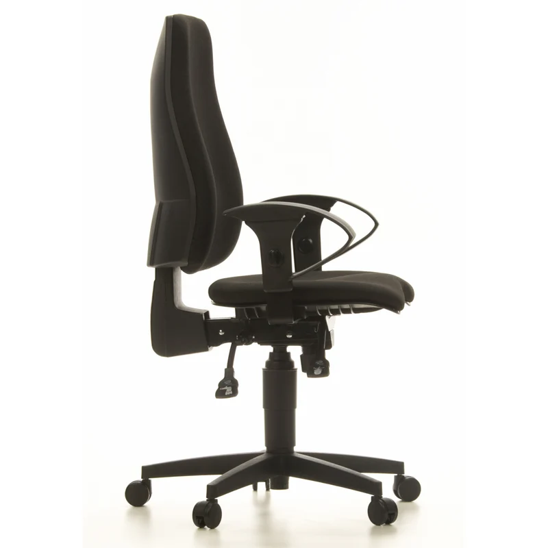 B-Ware Topstar Bürostuhl Drehstuhl Stuhl SYDNEY PRO Stoff Schwarz Armlehne Rückenlehne