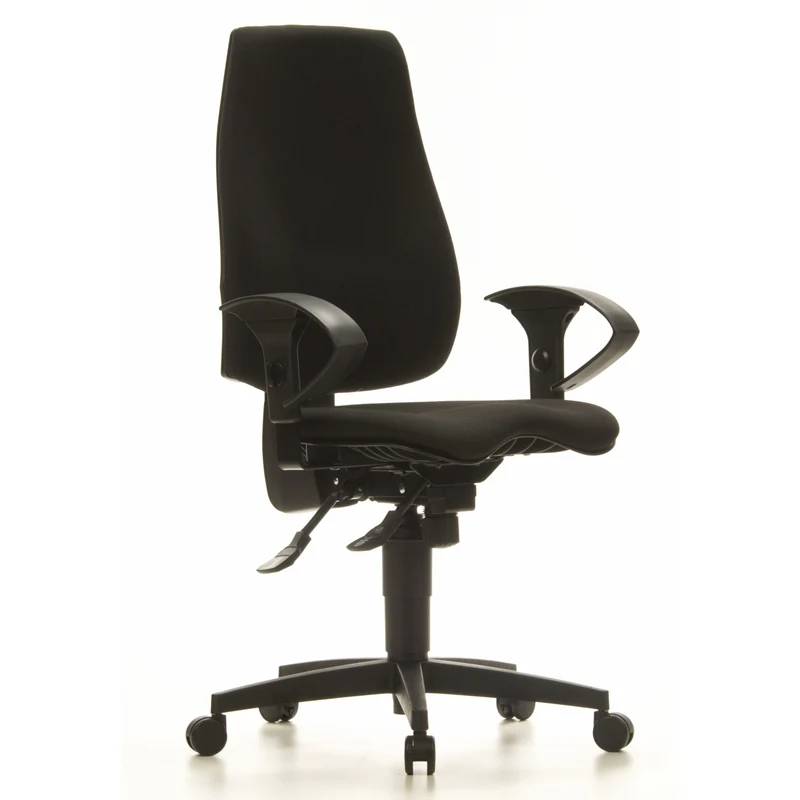 B-Ware Topstar Bürostuhl Drehstuhl Stuhl SYDNEY PRO Stoff Schwarz Armlehne Rückenlehne