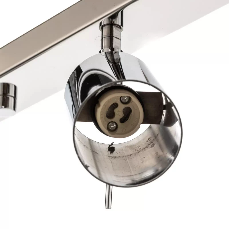 B-Ware Deckenspot Round chrom sechsflammig linear Deckenleuchte Deckenlampe Lampe Spot