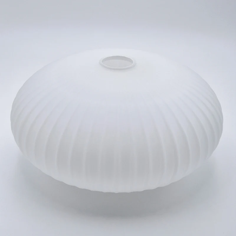 B-Ware Hängeleuchte Pendelleuchte Harmony Glas Holz Weiß Eiche Wohnzimmer 25 cm