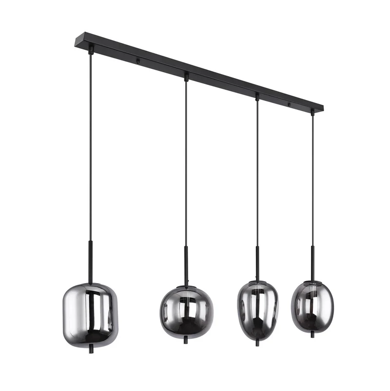 B-Ware Globo Hängelampe Pendelleuchte Blacky Glasleuchte Rauchglas dimmbar E14 schwarz