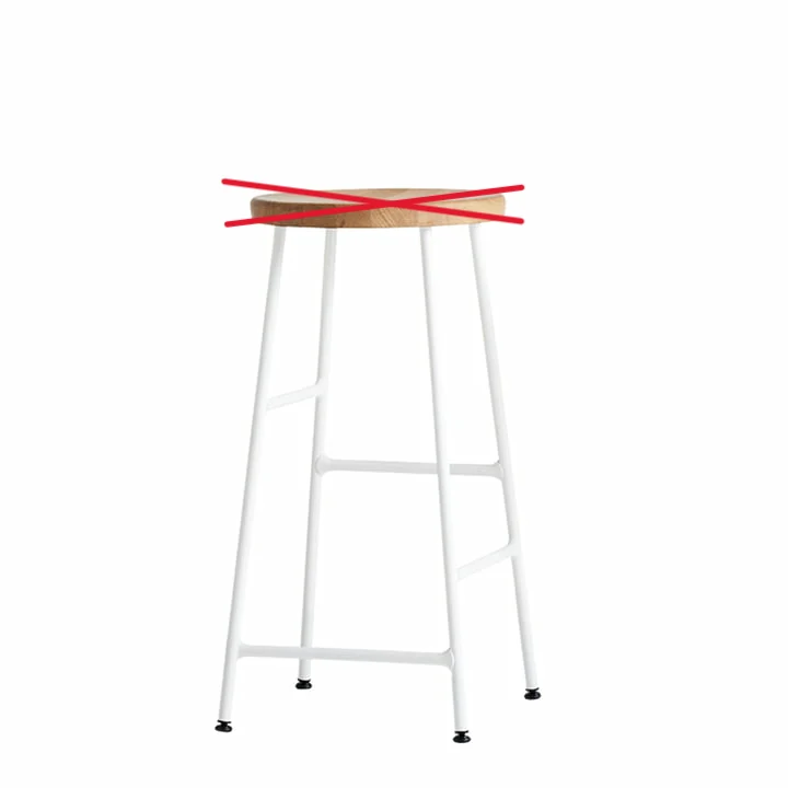 B-Ware Hay Cornet Barhocker Low Barstuhl Hocker Sitzhocker 65 cm Eiche SIEHE TEXT/FOTO