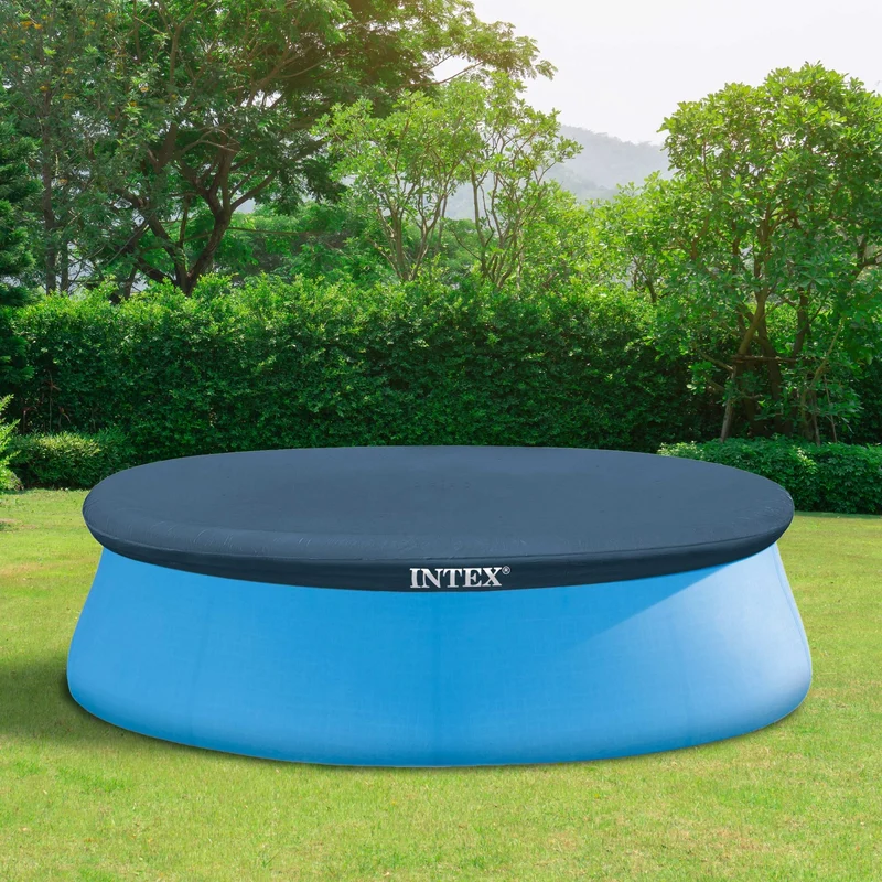 Intex Poolabdeckplane Ø 244 cm Dunkelblau