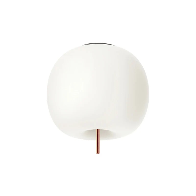 B-Ware KDLN Deckenleuchte Deckenlampe Kushi 33 opal weiß kupfer dimmbar Glas Ø 33 cm