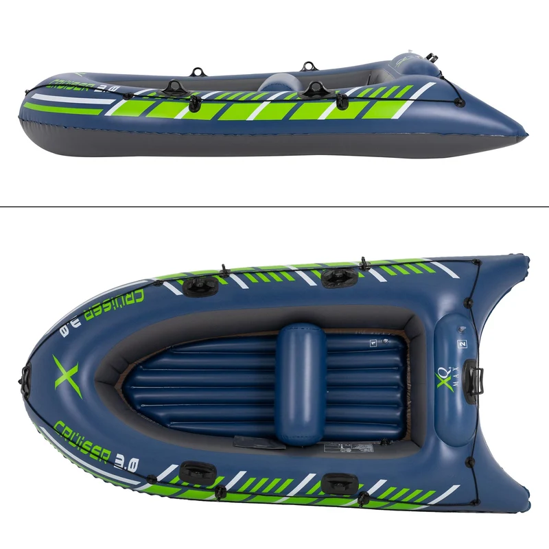 Schlauchboot Cruiser 3.0 250x120x40 cm Grün/Weiß/Blau aus Kunststoff