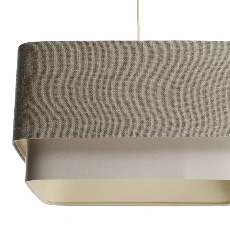 B-Ware Hängeleuchte Pendelleuchte Kwadro LED E27 Lampe Leuchte beige creme Leinen