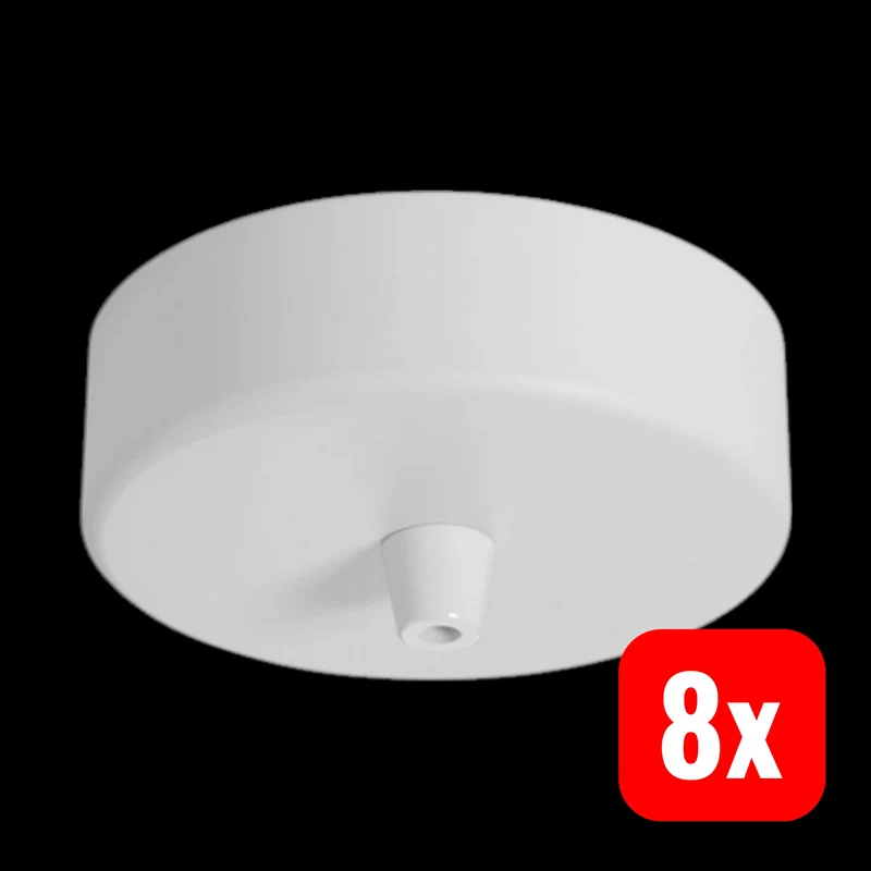 8x B-Ware NUD Collection 1-fach-Baldachin Lampenabdeckung Lampenaufhängung 8 STÜCK