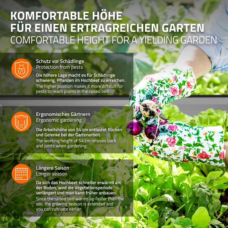 Hochbeet 300x50x54 cm Anthrazit aus WPC ML-Design