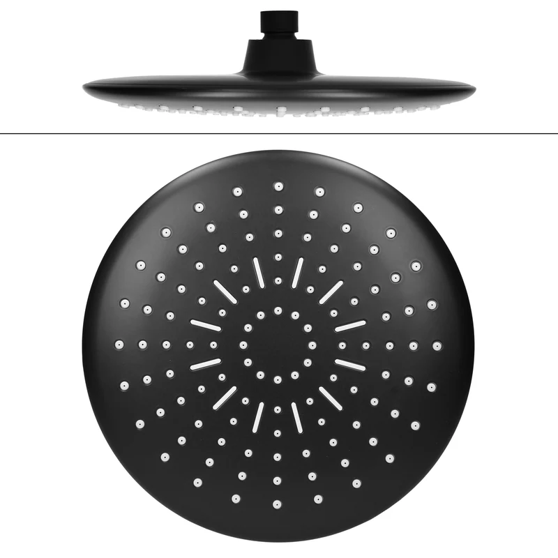 Duschsystem mit Thermostat Schwarz aus Edelstahl