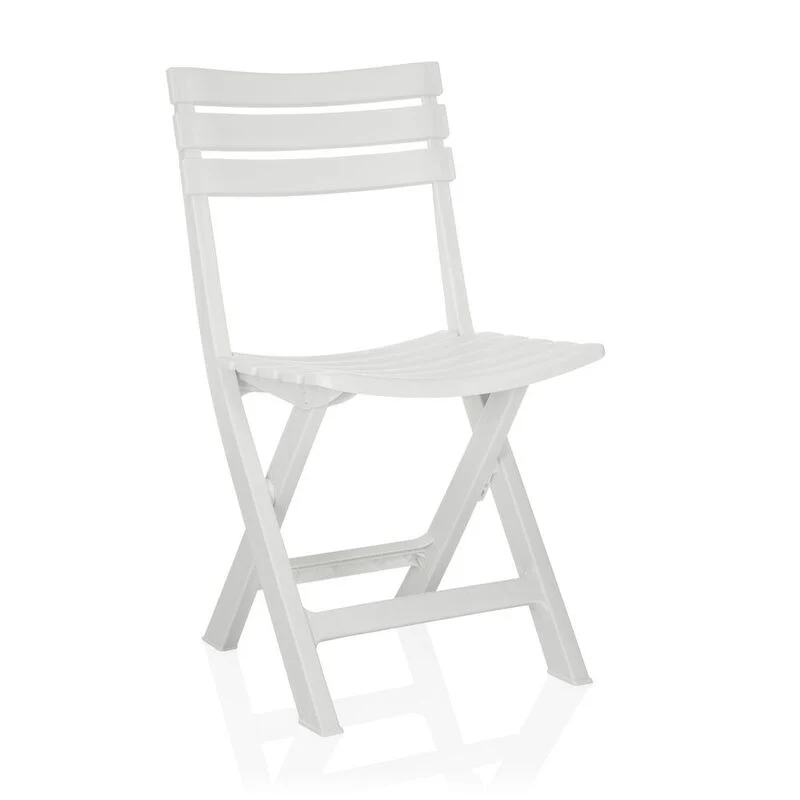 B-Ware hjh LIVING Outdoorstuhl Klappstuhl Gartenstuhl Campingstuhl Weiß Kunststoff