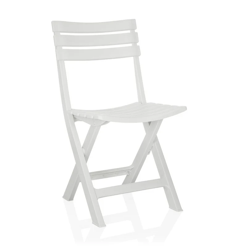B-Ware hjh LIVING Outdoorstuhl Klappstuhl Gartenstuhl Campingstuhl Weiß Kunststoff