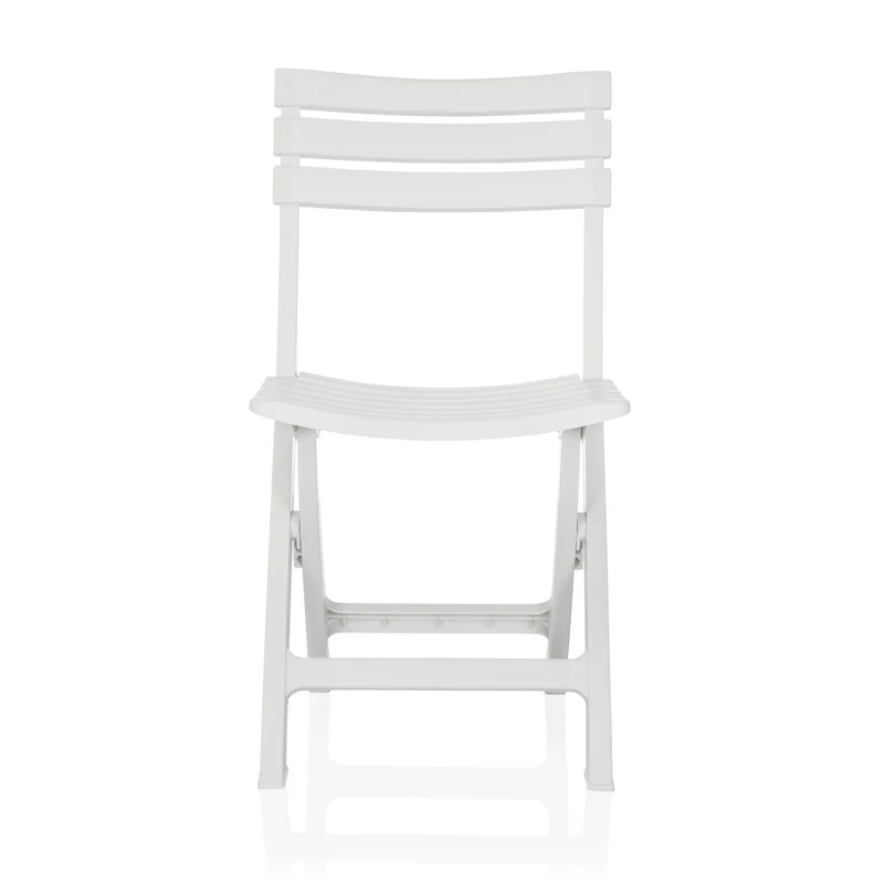 B-Ware hjh LIVING Outdoorstuhl Klappstuhl Gartenstuhl Campingstuhl Weiß Kunststoff