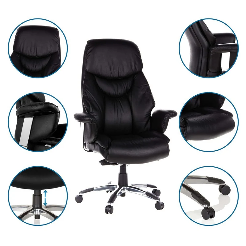 B-Ware hjh OFFICE Bürostuhl Chefsessel PRADO Kunstleder schwarz Paket 2 Stuhl Sessel