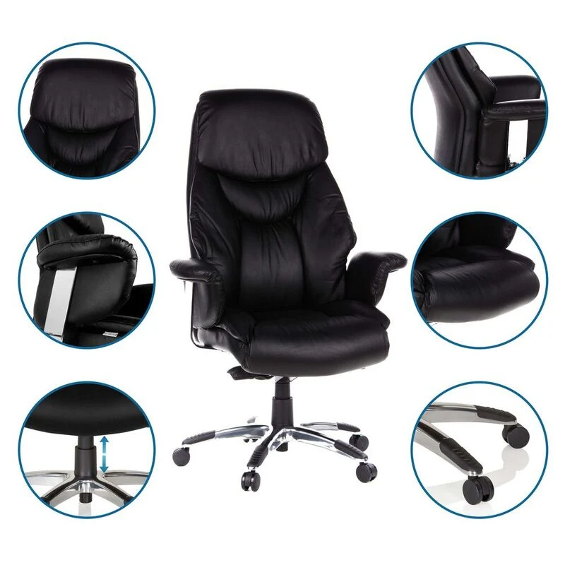 B-Ware hjh OFFICE Bürostuhl Chefsessel PRADO Kunstleder schwarz Paket 2 Stuhl Sessel
