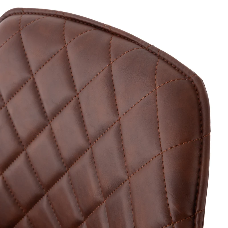 Esszimmerstuhl 2er Set 63x63 cm Braun aus Kunstleder WOMO-Design