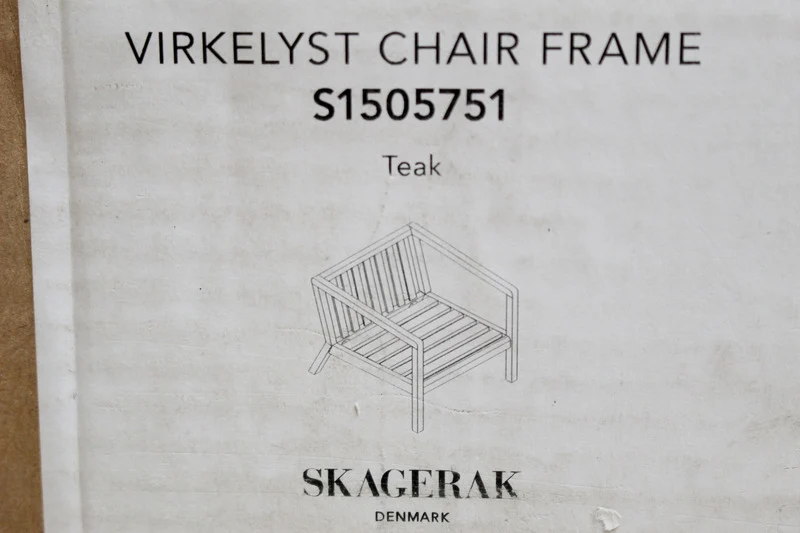 B-Ware Skagerak Gestell für Virkelyst Gartenstuhl Ersatzteil Teak Outdoor Stuhlgestell