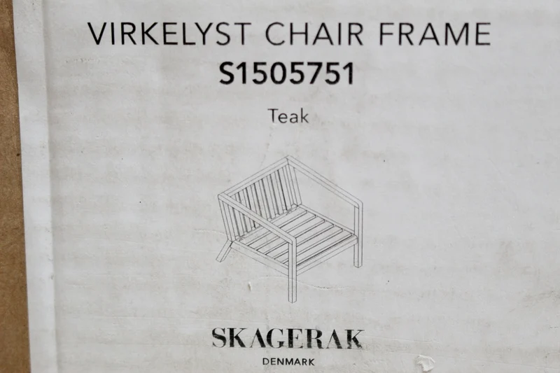 B-Ware Skagerak Gestell für Virkelyst Gartenstuhl Ersatzteil Teak Outdoor Stuhlgestell