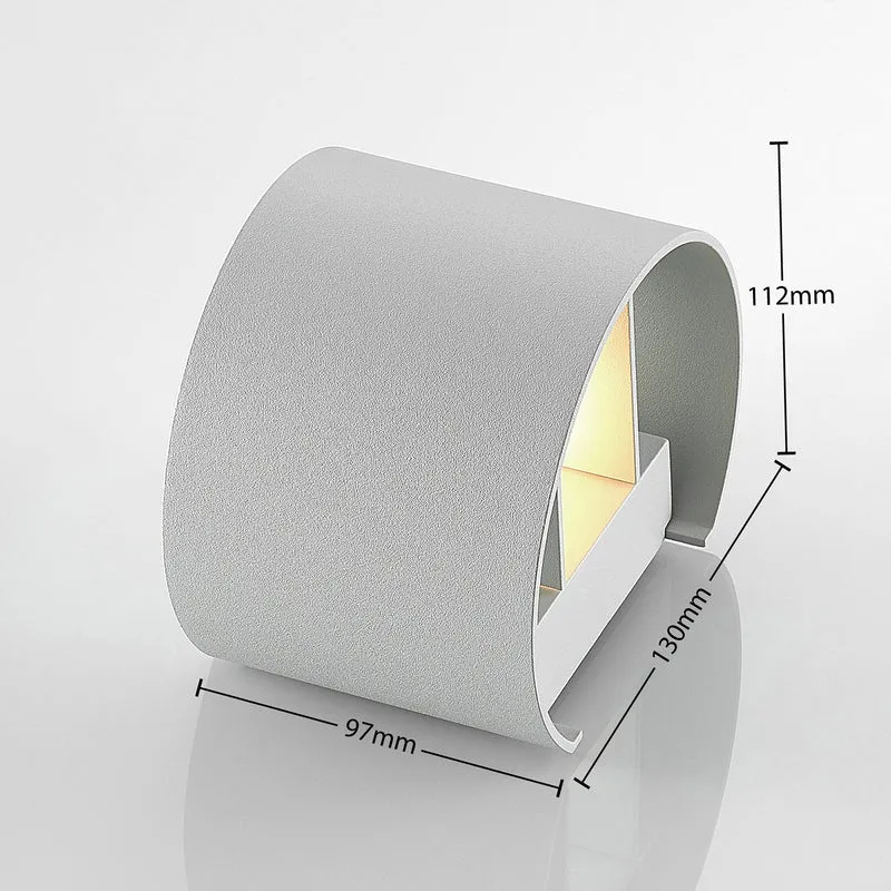 B-Ware Arcchio Wandleuchte Zuzana LED Wandlampe dimmbar Aluminium weiß 13cm breit