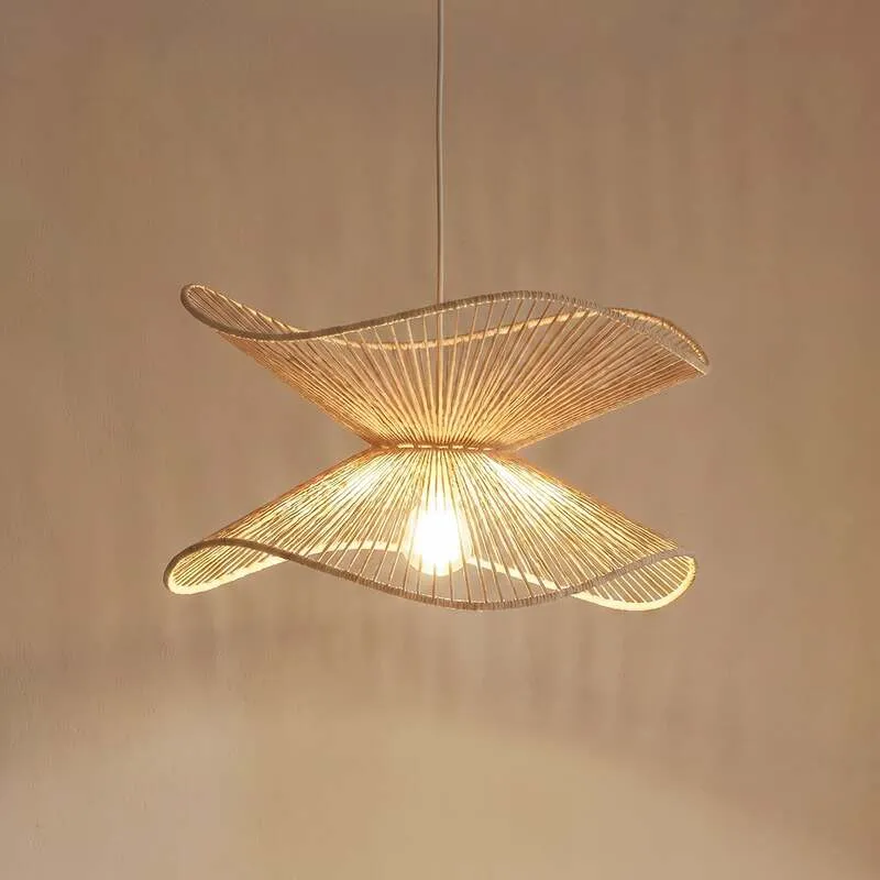 B-Ware Lindby Pendelleuchte Hängeleuchte Valdorin LED Lampe dimmbar beige Ø40cm 80W