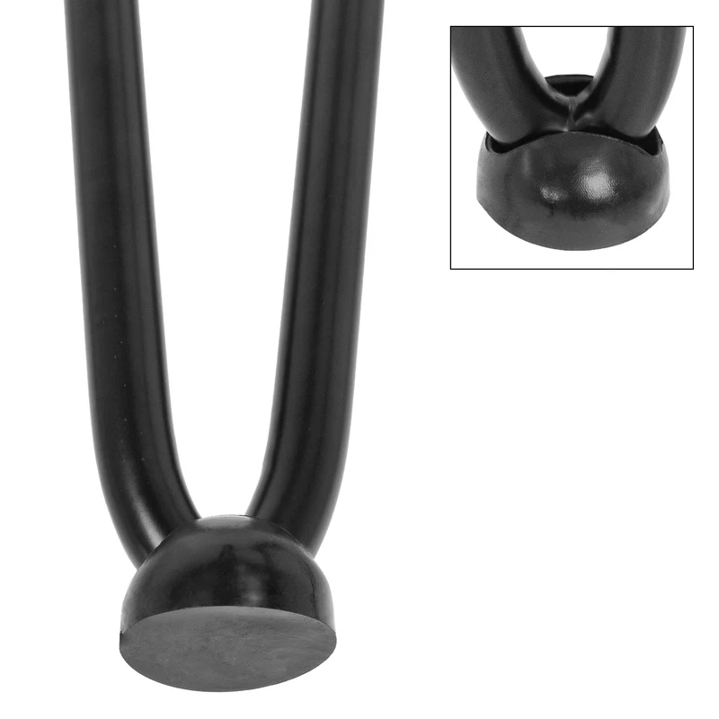 Tischbeine Tischgestell 4er Set V-Design schmal 36 x 12 cm Schwarz aus Metall ML-Design