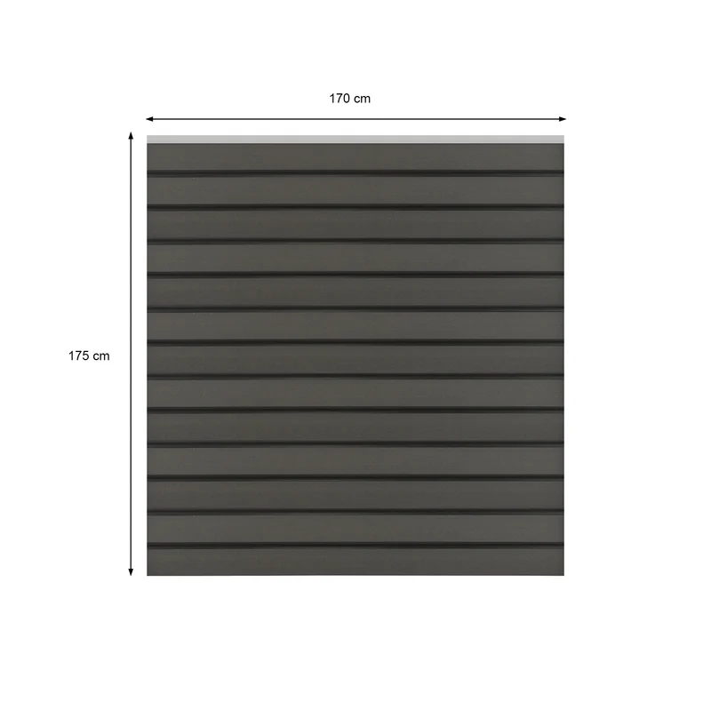 WPC Quadratelement Sichtschutz aus 13 Paneelen Grau 170x175x170 cm ML-Design