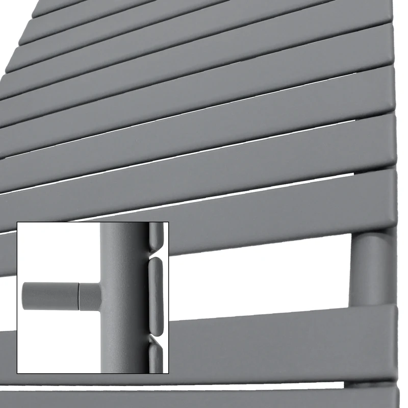 Badheizkörper Steam Design 600x1771 mm, anthrazit, mit Mittelanschluss