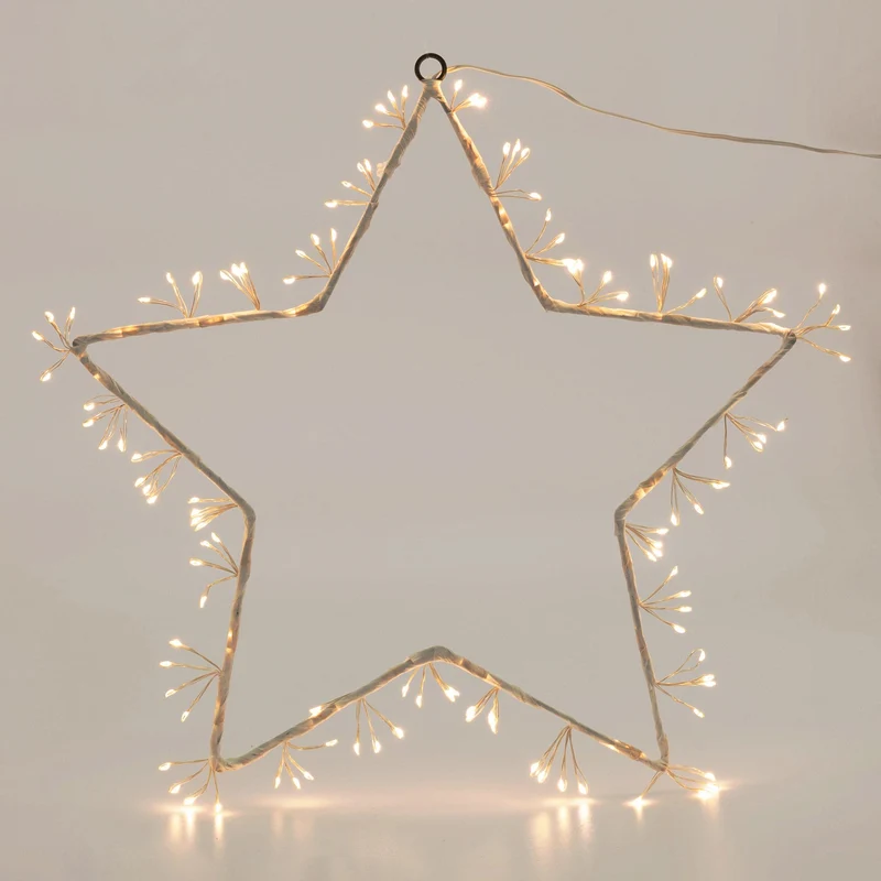 Weihnachtsdeko LED Stern mit 120 Warmweißen LEDs aus Metall