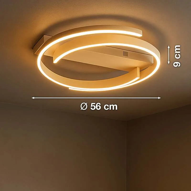 B-Ware FISCHER & HONSEL Deckenlampe CIRCLY LED Leuchte dimmbar creme Ø56cm