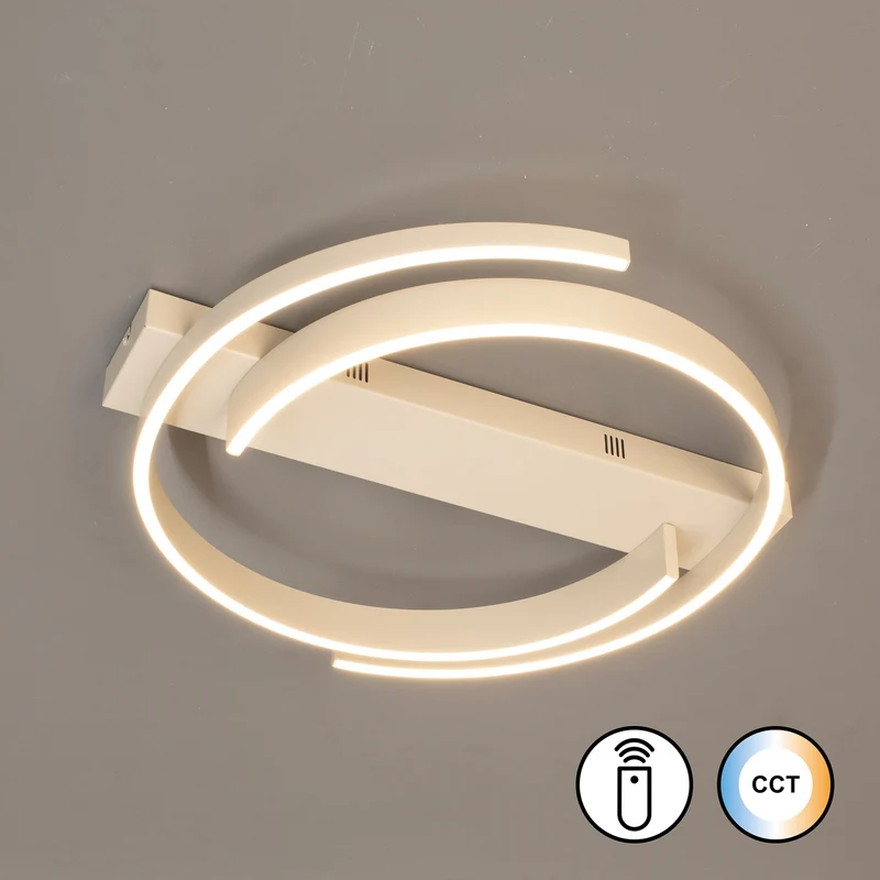 B-Ware FISCHER & HONSEL Deckenlampe CIRCLY LED Leuchte dimmbar creme Ø56cm