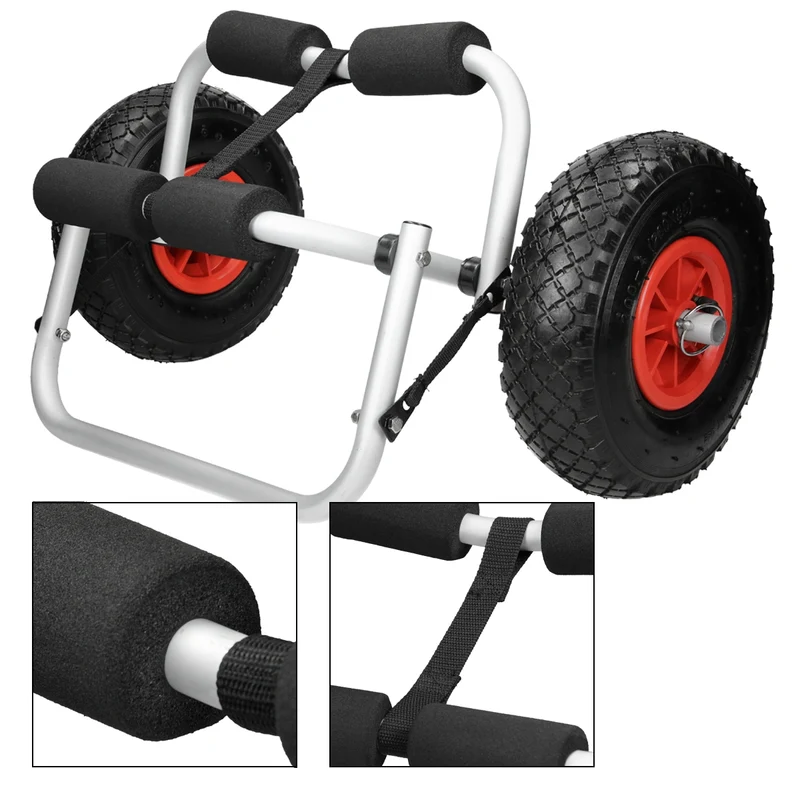 Faltbarer Alu Kajakwagen 60 kg mit Gummi Luftreifen inkl. Spannriemen