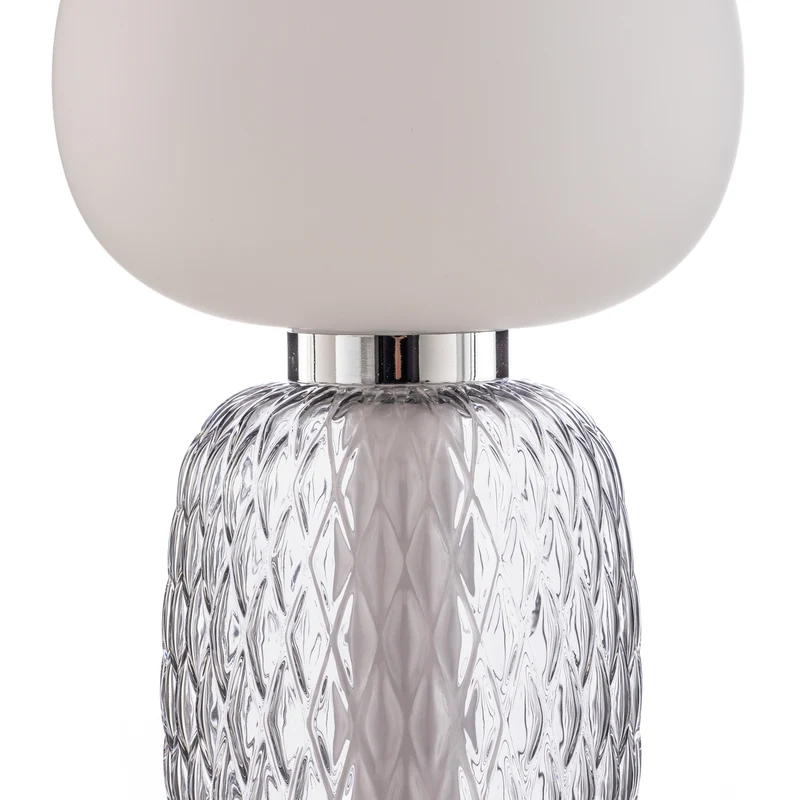 B-Ware Lucande Pendelleuchte Hängeleuchte LED Glas grau weiß Wohnzimmer Essbereich K299