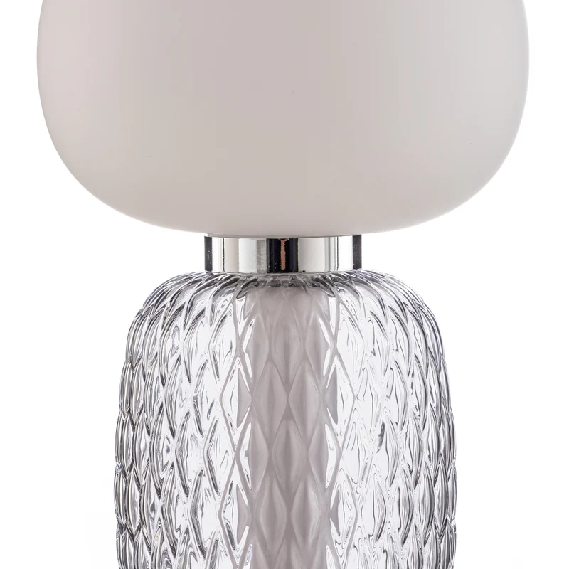 B-Ware Lucande Pendelleuchte Hängeleuchte LED Glas grau weiß Wohnzimmer Essbereich K299