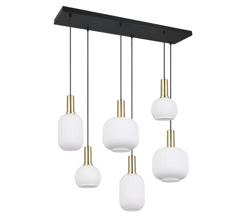 B-Ware TRIO LIGHTING Pendelleuchte Hängeleuchte Diva Opal Metall Glas E27
