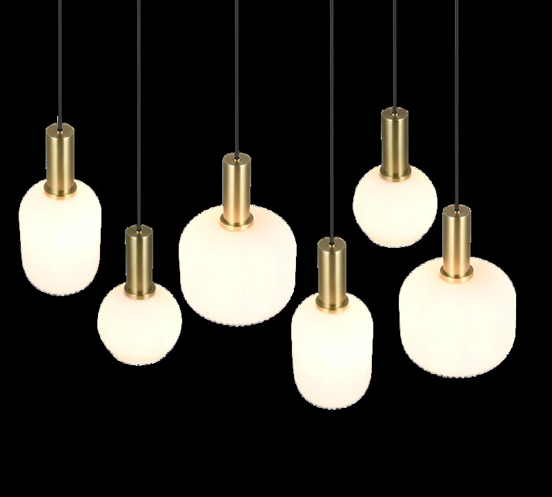 B-Ware TRIO LIGHTING Pendelleuchte Hängeleuchte Diva Opal Metall Glas E27