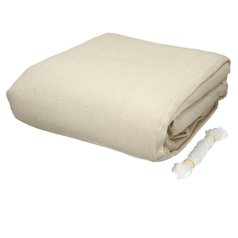 Sonnensegel rechteck 4x6 m Creme 100% HDPE mit UV Schutz inkl. Befestigungsseile