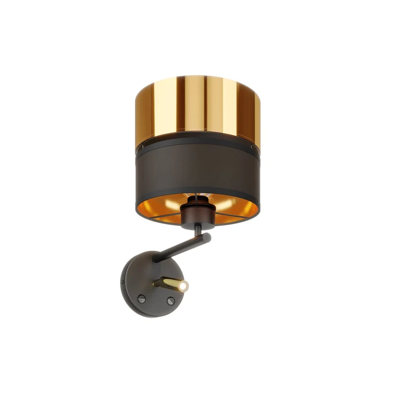 B-Ware Euluna Wandleuchte Hilton schwarz gold LED-Leselicht Wandleuchte Wandlicht 764
