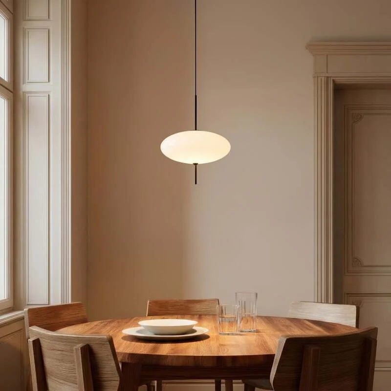 B-Ware Lindby Hängeleuchte Hikari LED Pendelleuchte Lampe dimmbar weiß Ø30cm 12,5cm