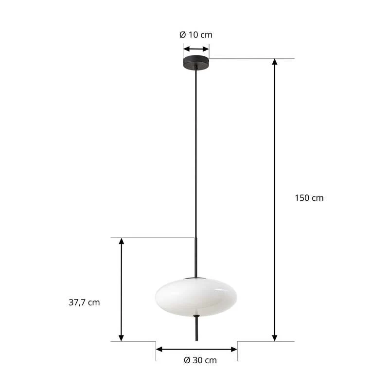 B-Ware Lindby Hängeleuchte Hikari LED Pendelleuchte Lampe dimmbar weiß Ø30cm 12,5cm