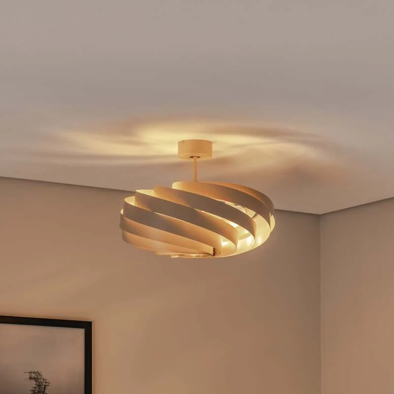 B-Ware Euluna Deckenleuchte Vento LED Lampe dimmbar beige Ø60cm 4-flammig Metall 40cm