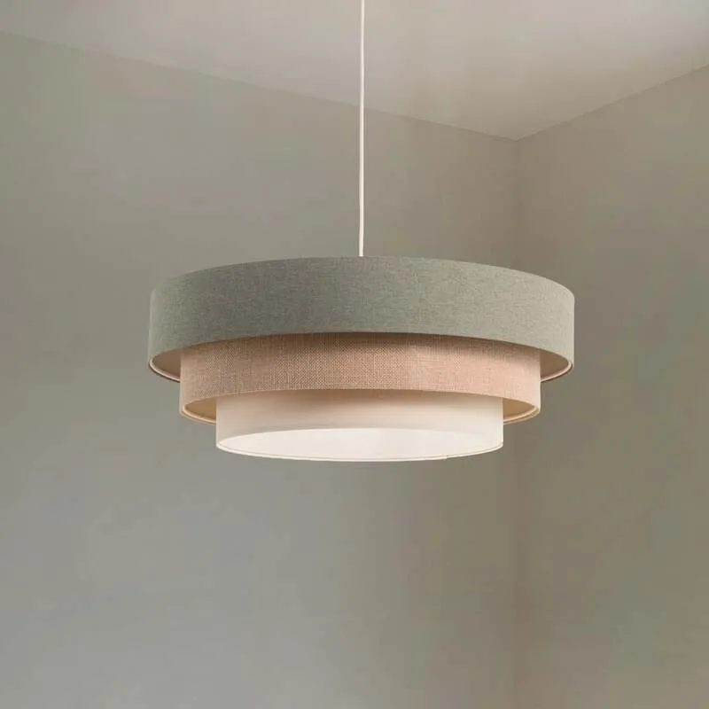 B-Ware Maco Design Hängeleuchte Triniti LED Pendelleuchte dimmbar grün beige Ø60cm