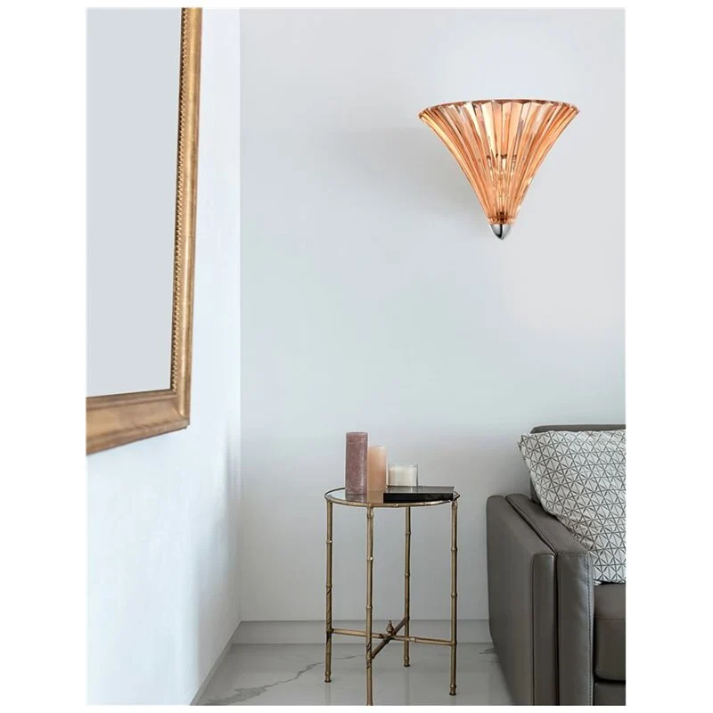 B-Ware NOVA LUCE Wandleuchte Wandlampe Kronleuchter GUSCIO Amber Glas Metall E14 LED